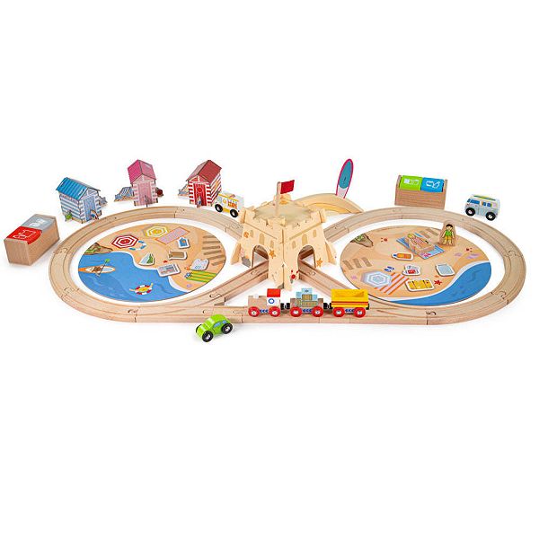 Bigjigs Rail, Coastal Clean Up Train Set Bigjigs Rail