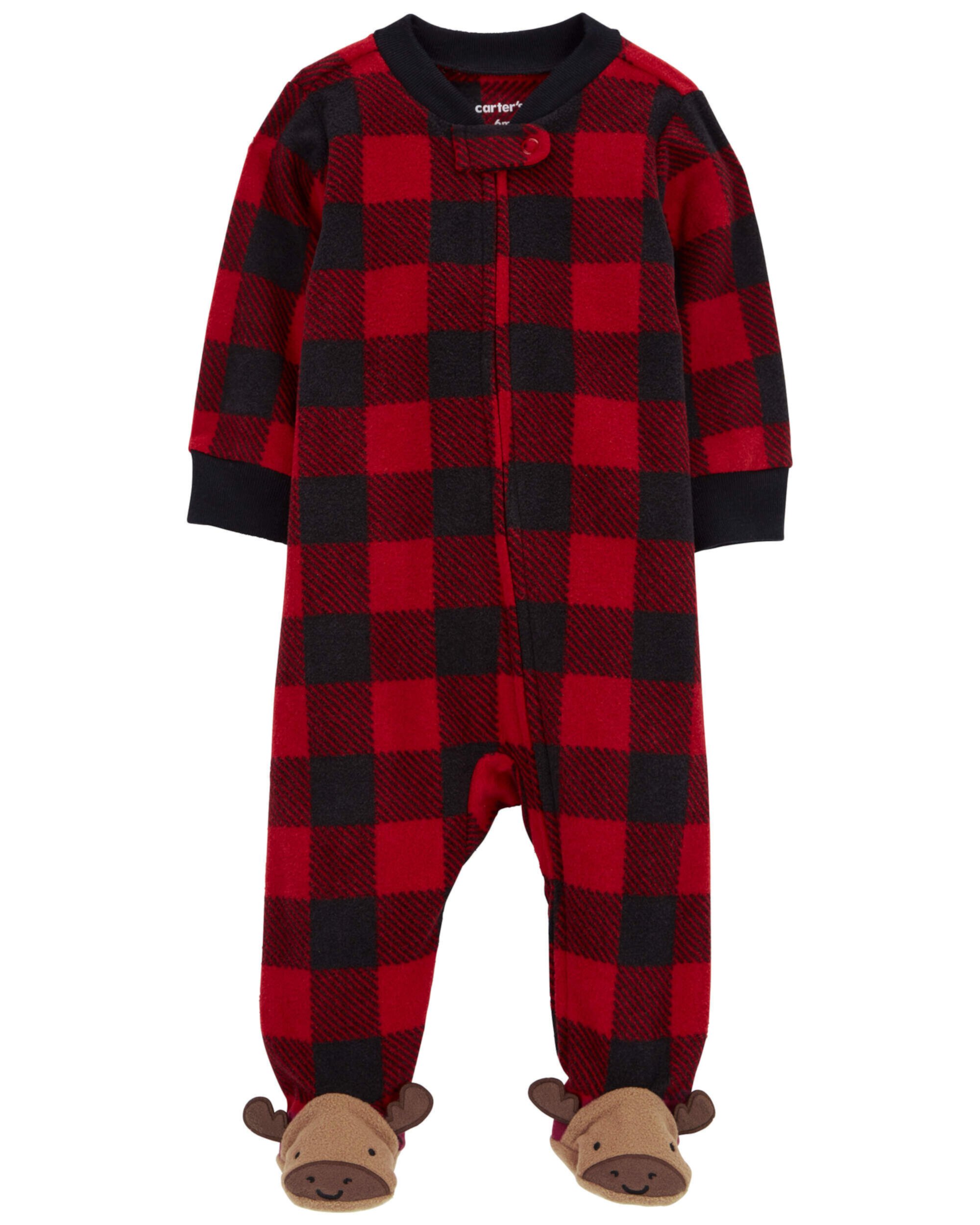 Детские пижамы Carter's Baby Plaid Fleece Zip-Up Footie Sleep & Play Carter's