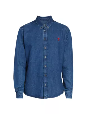 ADC Denim Button-Down Shirt AMI Paris