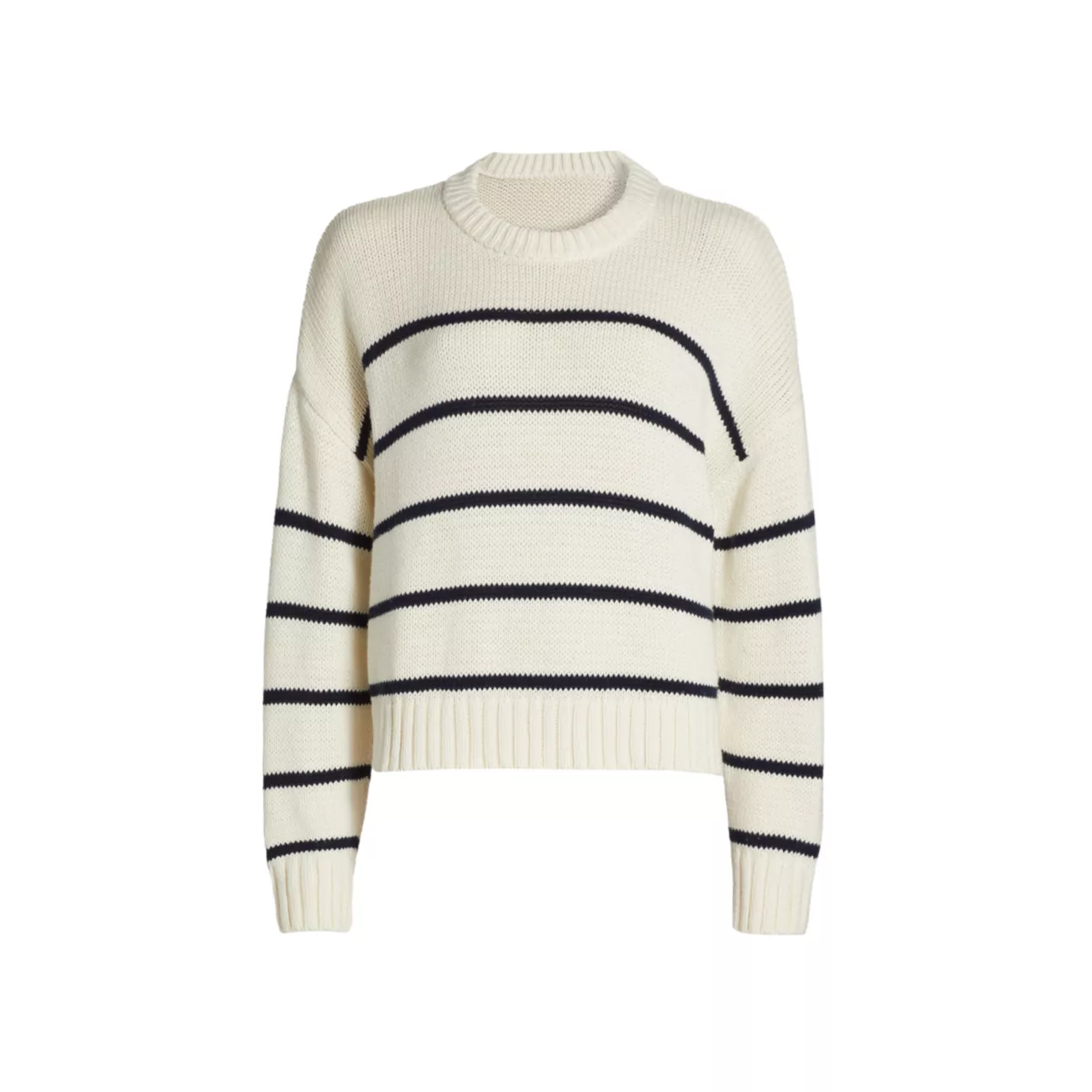 Chloe Striped Cotton Crewneck Sweater Jenni Kayne