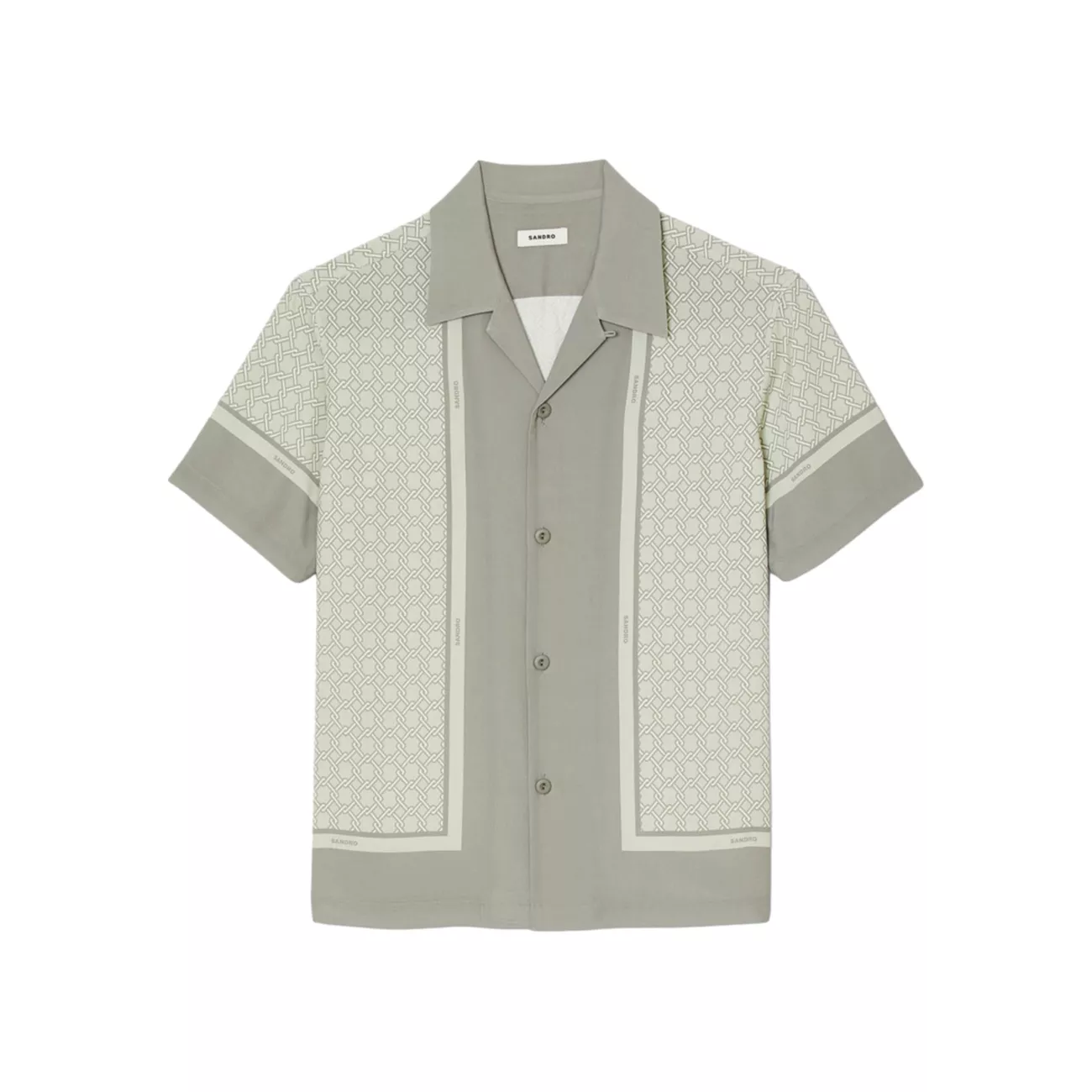 Short Sleeved Patterned Shirt Sandro
