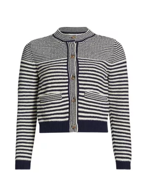 Compact Stripe Cardigan FRAME