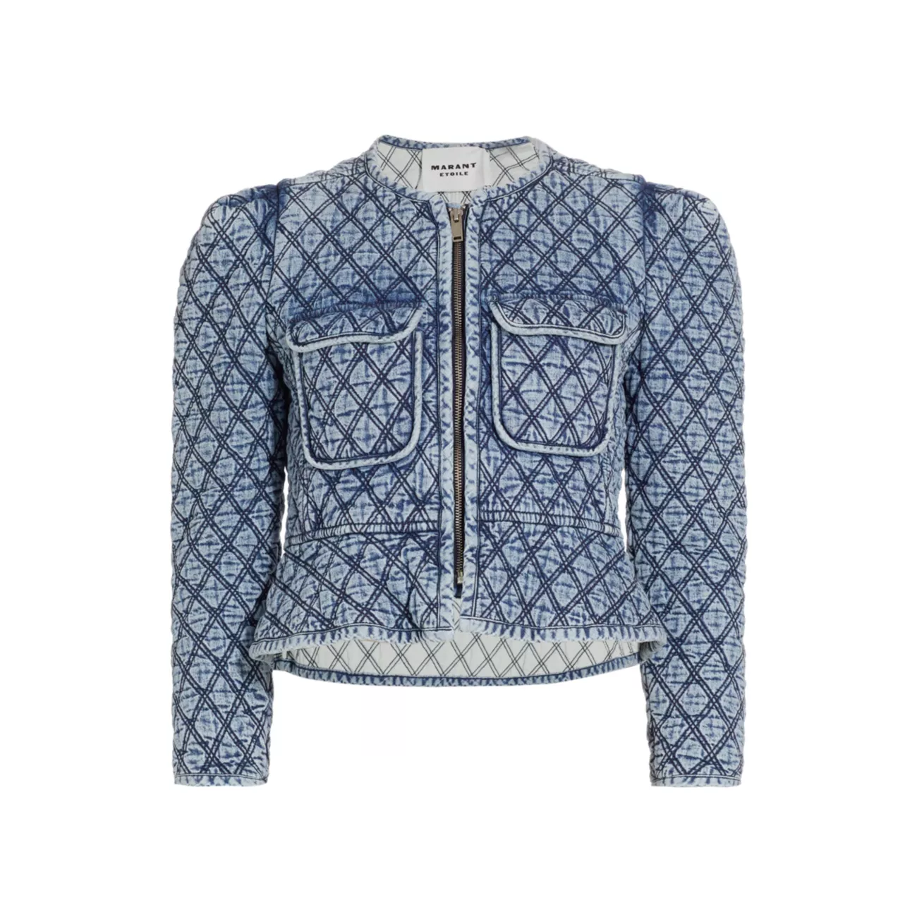 Женская Куртка ISABEL MARANT Deliona Quilted Chambray Isabel Marant