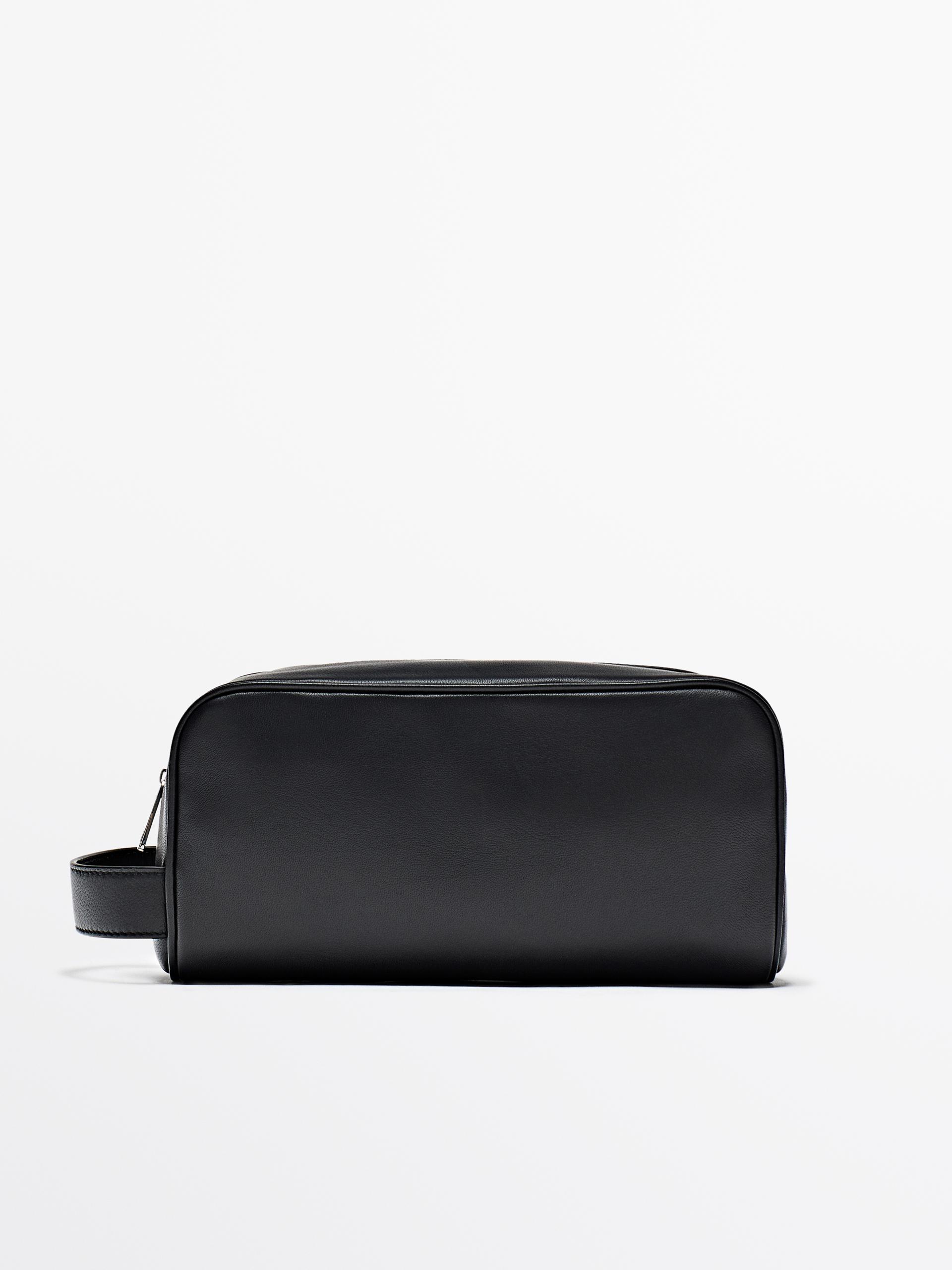 Nappa leather toiletry bag with zip ZARA