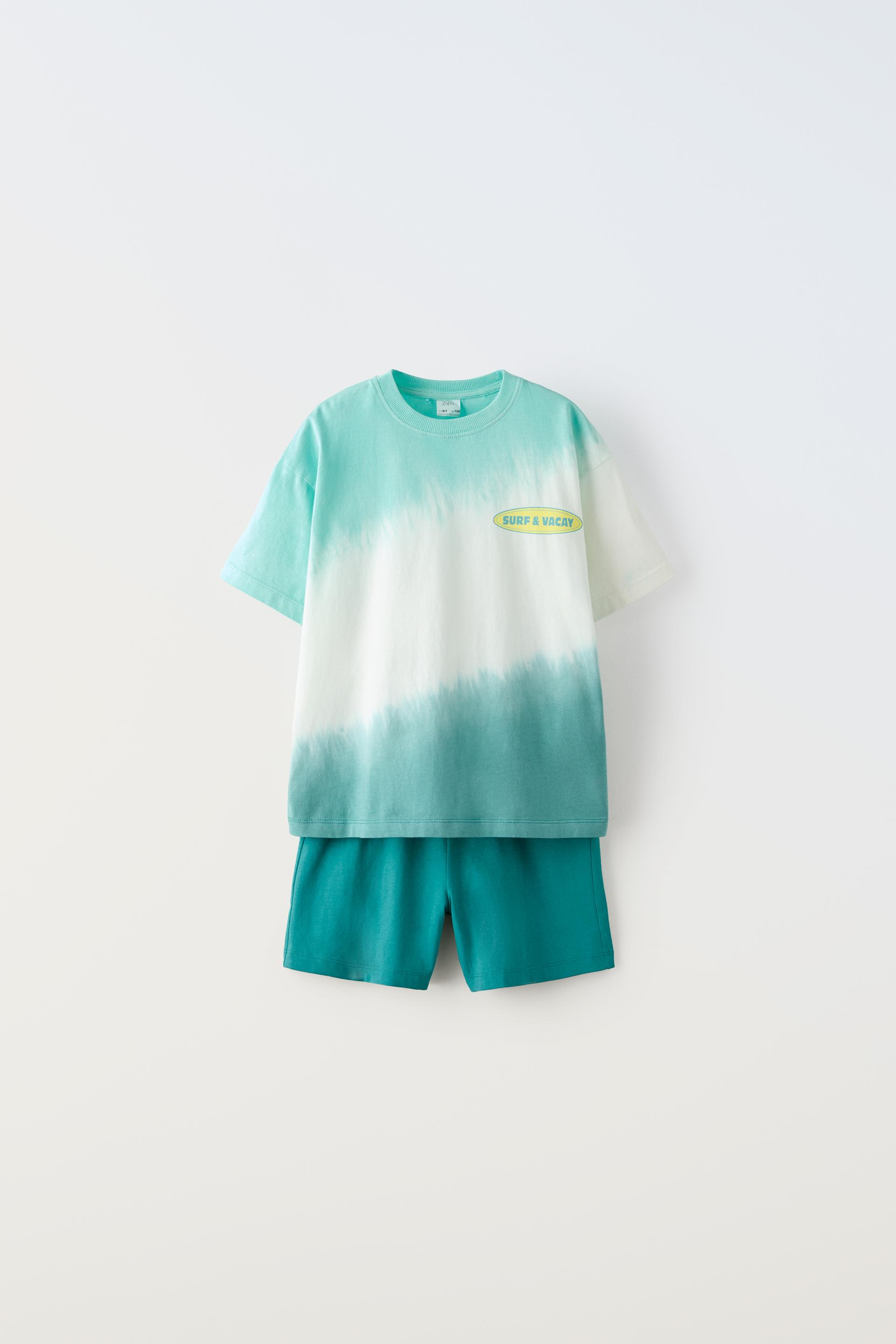 Детская Пижама ZARA Для Мальчиков и Девочек Tie-Dye Matching Set ZARA
