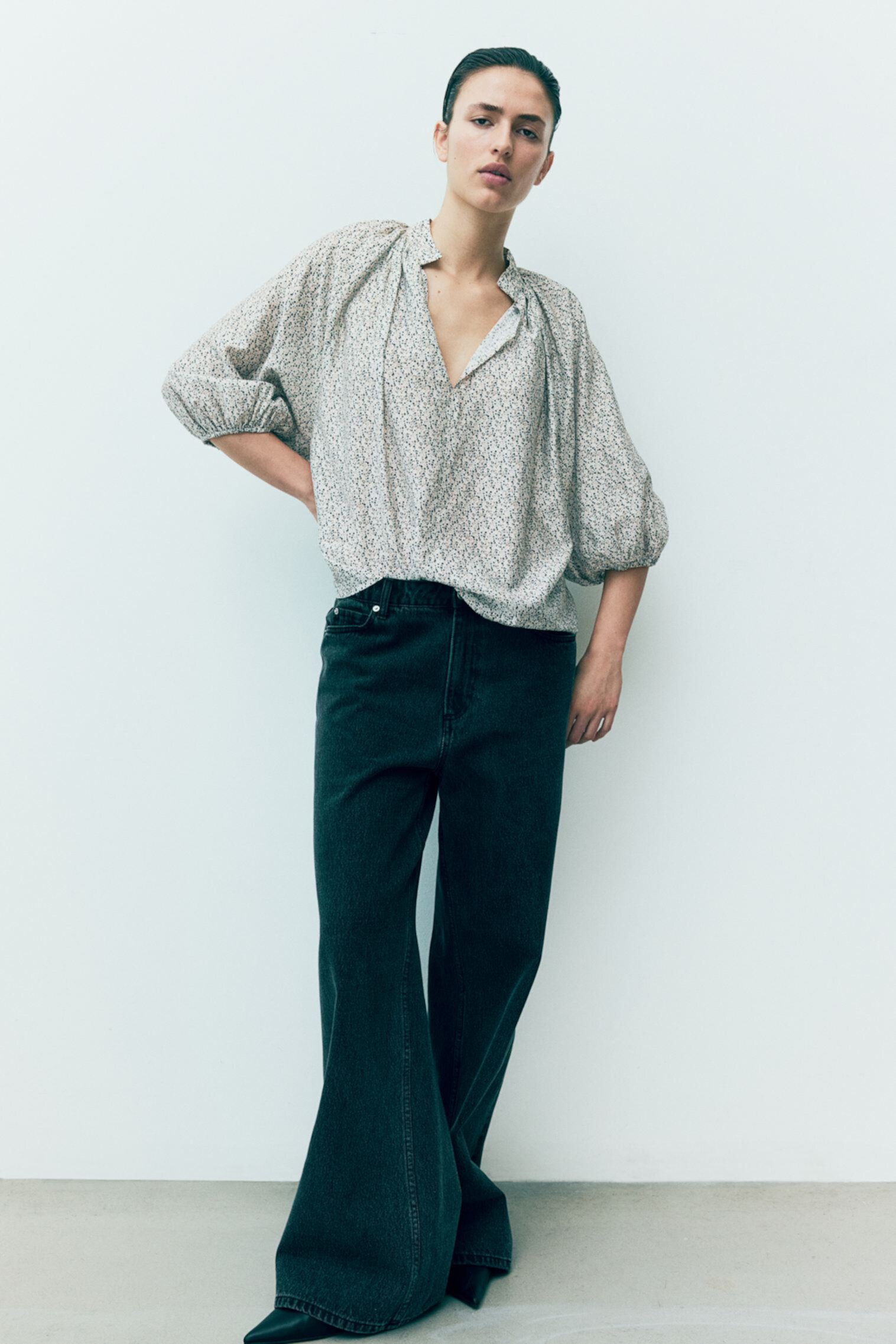 Balloon-sleeved Blouse H&M