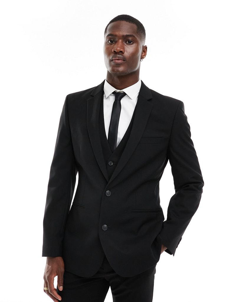 ASOS DESIGN new skinny suit jacket in black ASOS DESIGN