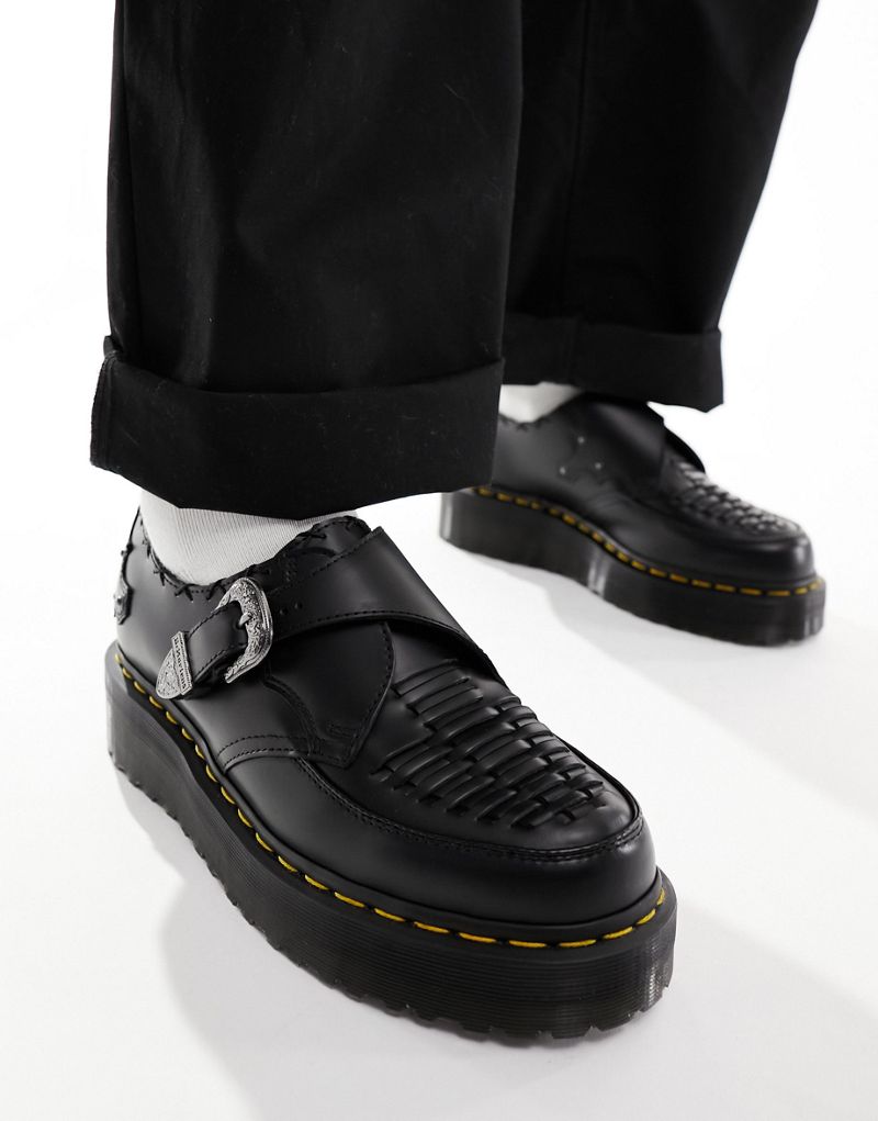 Dr. Martens Quad creeper monk shoes in black Dr. Martens