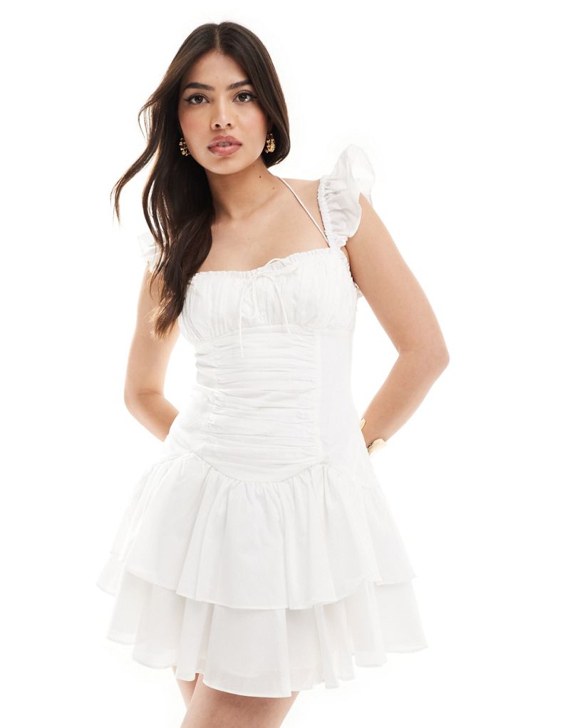 Ever New corset mini dress in white Ever New
