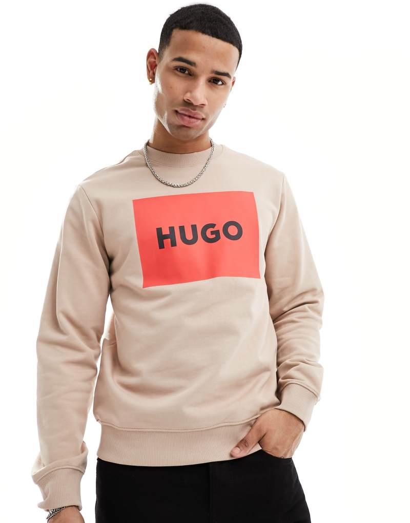 Мужская Толстовка Hugo Red Duragol222 box logo Hugo Red