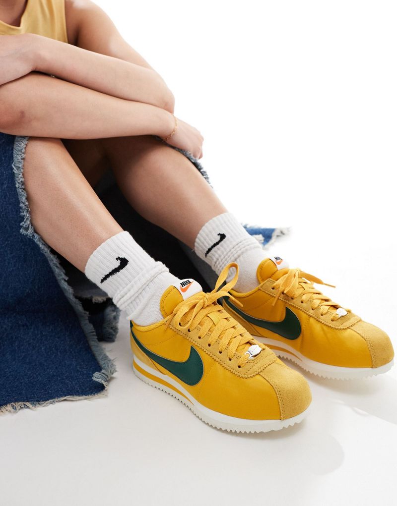 Nike Cortez TXT sneakers in yellow and green   Nike