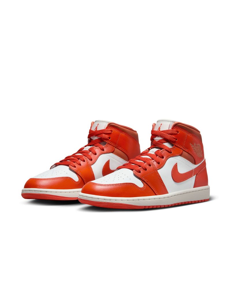 Nike Air Jordan 1 Mid sneakers in orange Nike