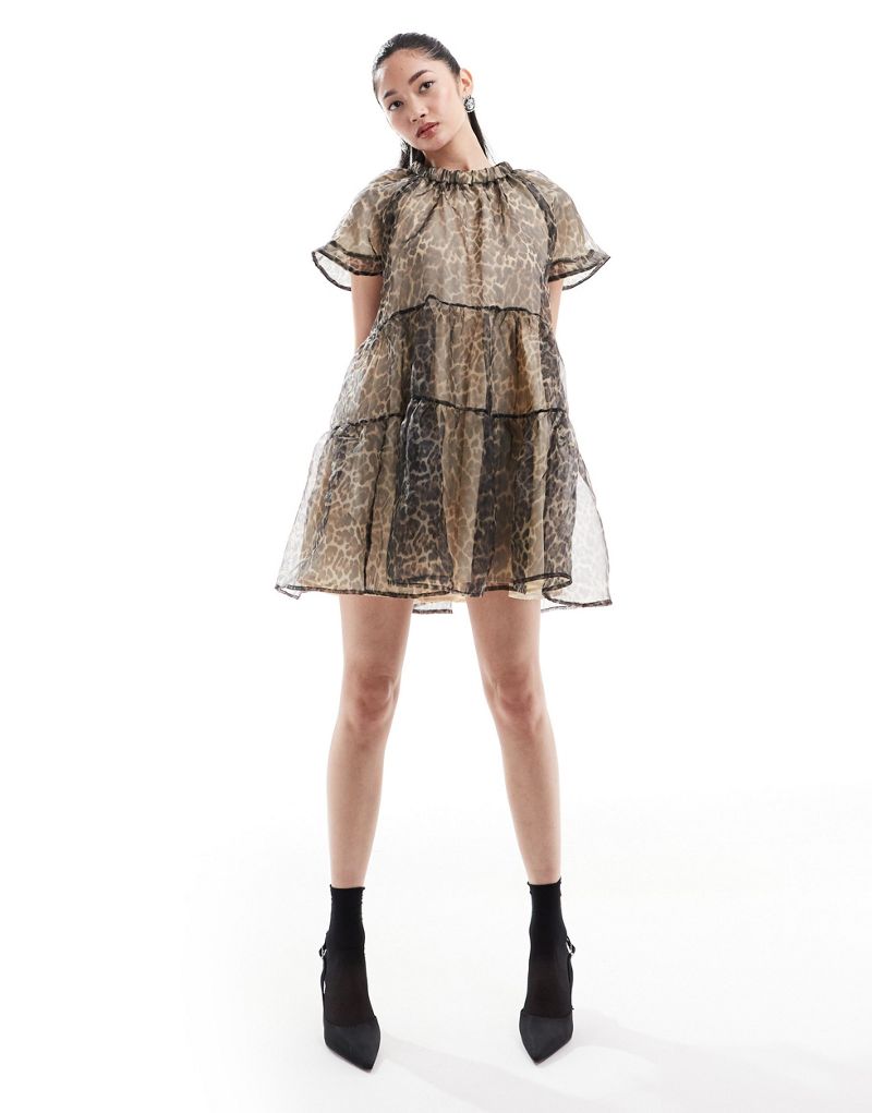 Sister Jane jacquard mini dress in leopard print Sister jane