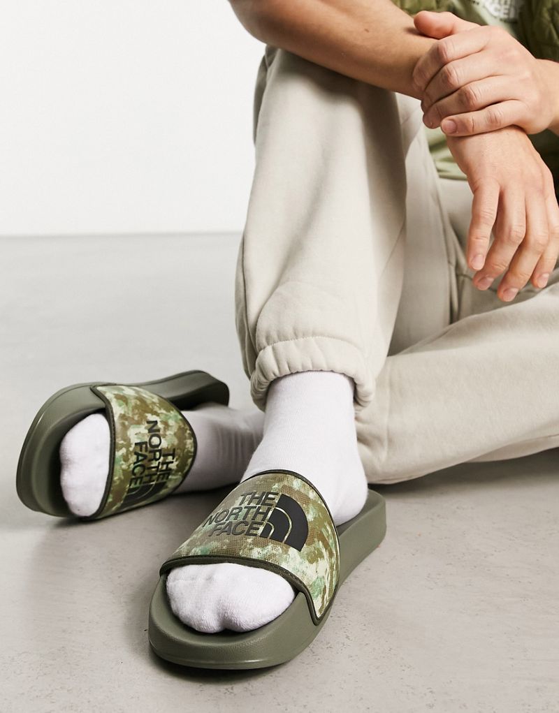 The North Face Base Camp III sliders in camo The North Face