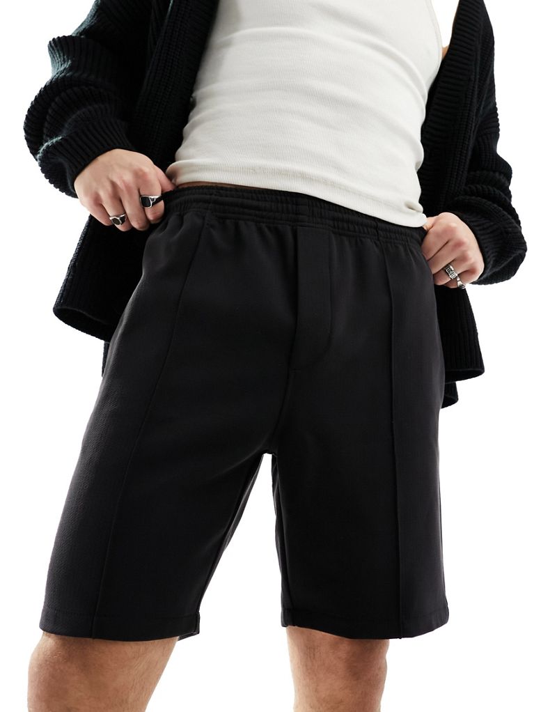 Weekday Ken relaxed fit shorts in black Weekday