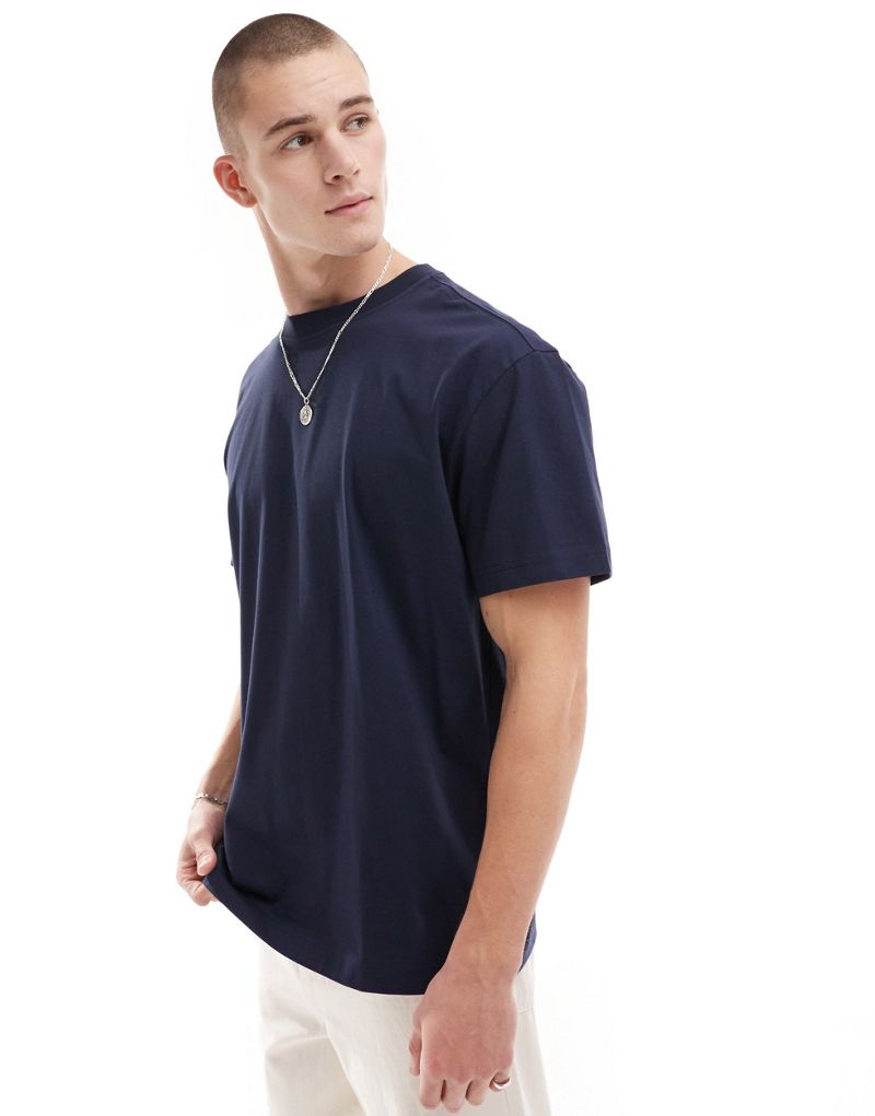 Weekday oversized T-shirt in navy Weekday