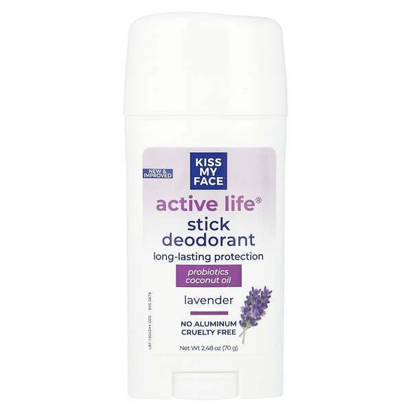 Active Life®, Stick Deodorant, Lavender, 2.48 oz (70 g) Kiss My Face