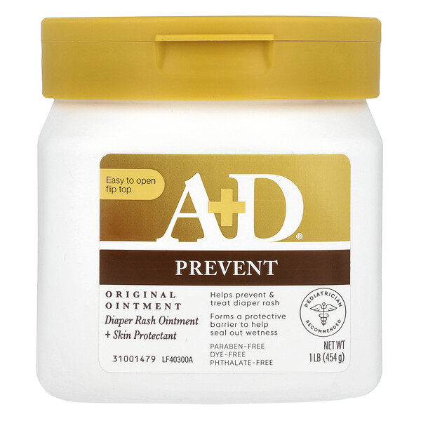 Кремы под подгузник A+D Original Ointment, Diaper Rash Ointment + Skin Protectant, 1 lb (454 g) A+D
