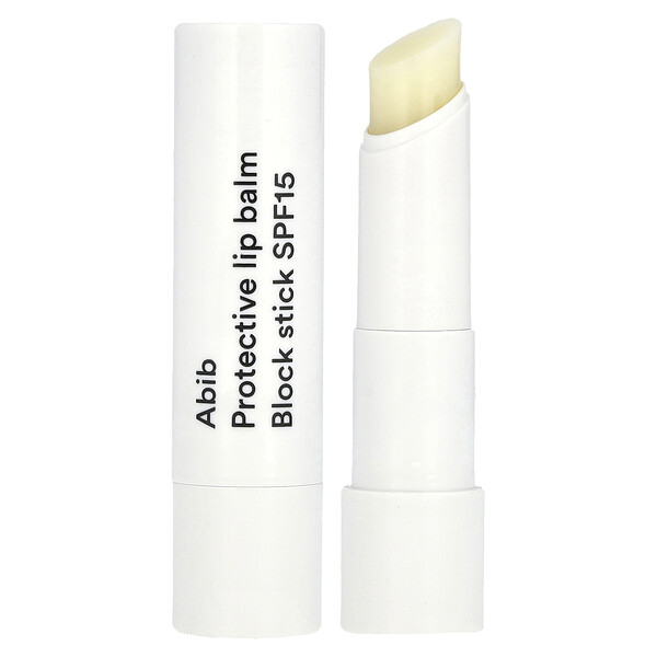 Protective Lip Balm, Block Stick, SPF15, 0.11 oz (3.3 g) Abib