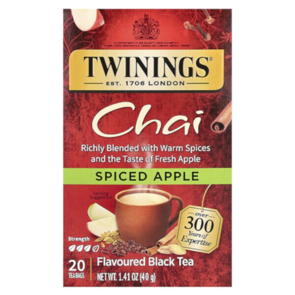 Чай черный с пряным яблоком, 20 пакетиков, 40 г Twinings