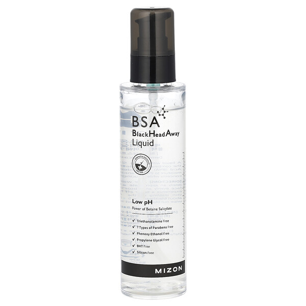 Skin Renewal Program, BSA Black Head Away Liquid , 3.38 oz (110 g) Mizon