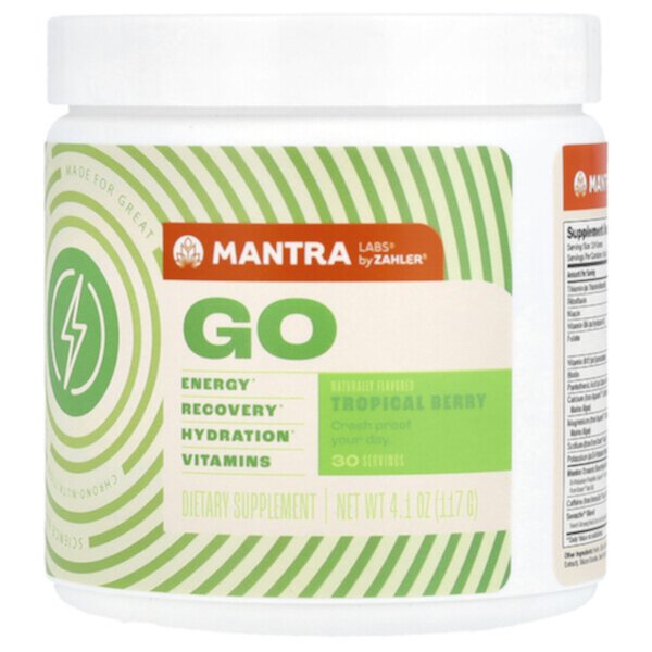 Mantra Labs, Go, Tropical Berry, 4.1 oz (117 g) Zahler