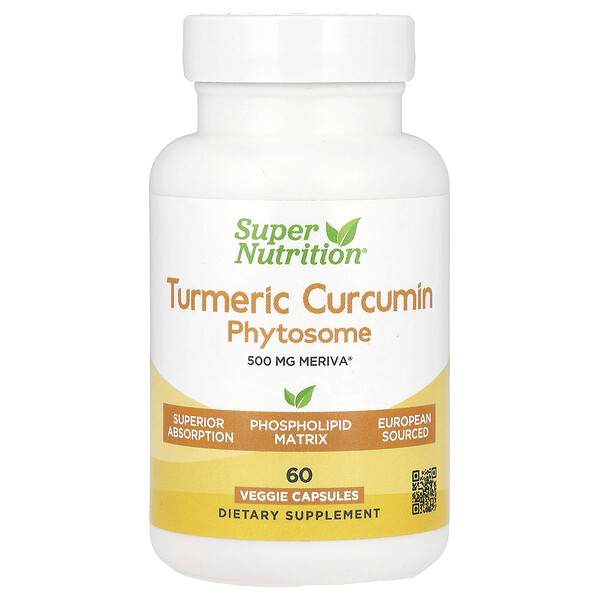 Turmeric Curcumin Phytosome Meriva®, 500 mg, 60 Veggie Capsules Super Nutrition