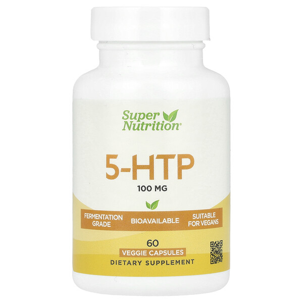 5-HTP, 100 mg, 60 Veggie Capsules Super Nutrition