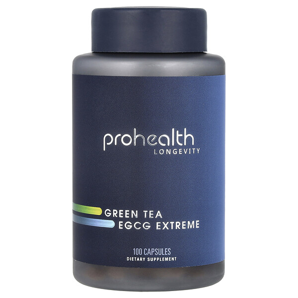 Green Tea, EGCG Extreme, 100 Capsules ProHealth Longevity