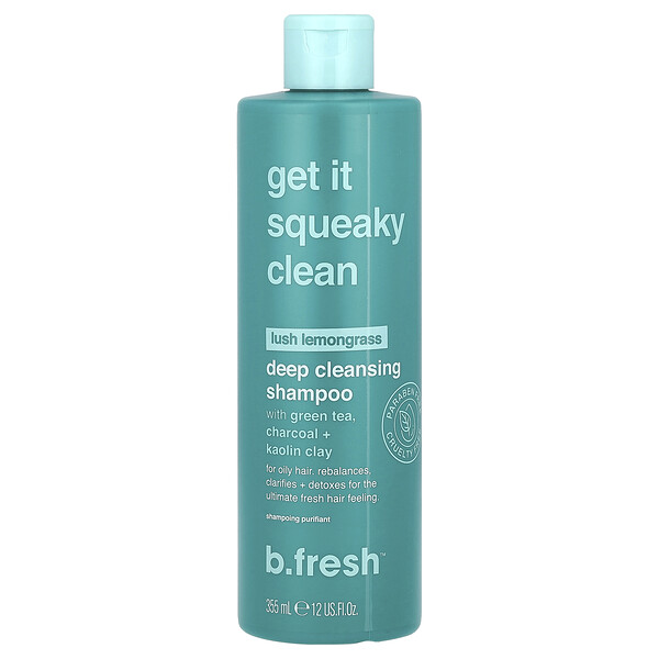 Get It Squeaky Clean, Deep Cleansing Shampoo, For Oily Hair, Lush Lemongrass, 12 fl oz (355 ml) B.fresh