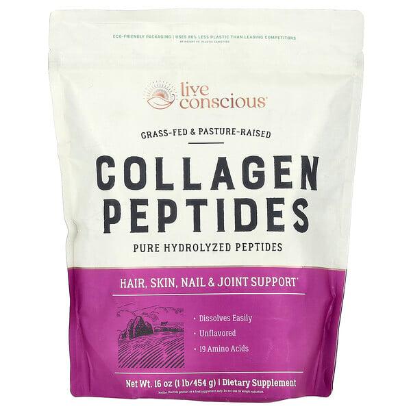 Collagen Peptides, Unflavored, 16 oz (454 g) Live Conscious