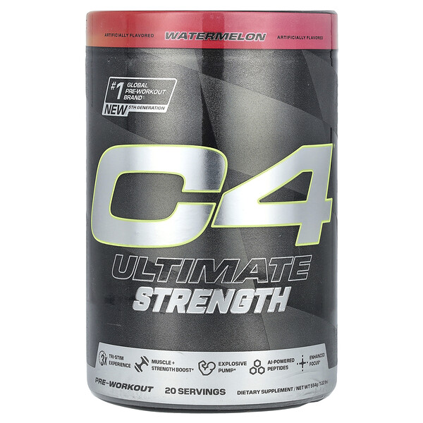 C4 Ultimate Strength, Pre-Workout, Watermelon, 1.22 lbs (554 g) Cellucor