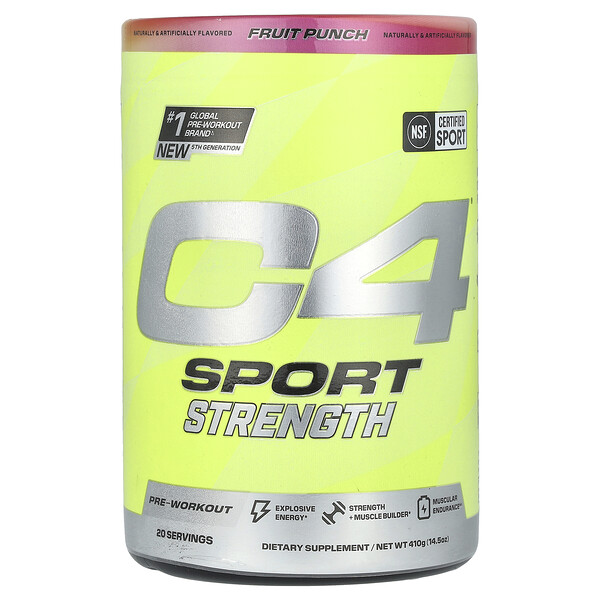 C4, Sport Strength, Pre-Workout, Fruit Punch, 14.5 oz (410 g) Cellucor