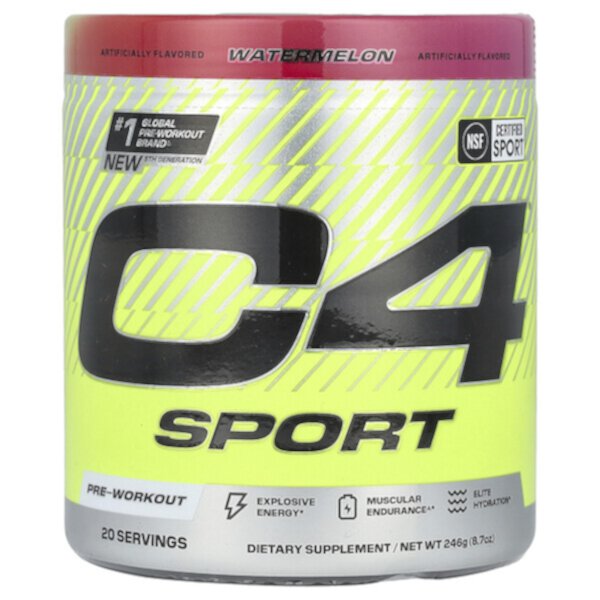 C4 Sport, Pre-Workout, Watermelon, 8.7 oz (246 g) Cellucor