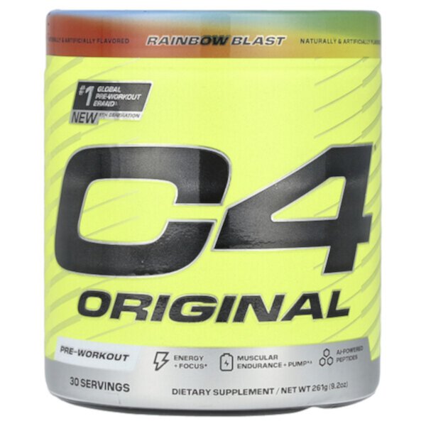 C4® Original, Pre-Workout, Rainbow Blast, 9.2 oz (261 g) Cellucor