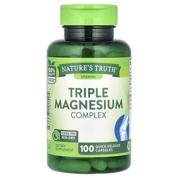 Triple Magnesium Complex, 100 Quick Release Capsules Nature's Truth