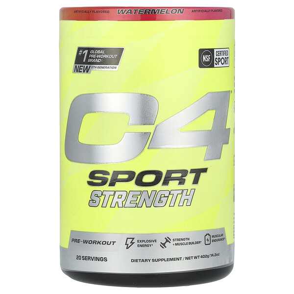 C4 Sport, Strength, Pre-Workout, Watermelon, 14.2 oz (402 g) Cellucor