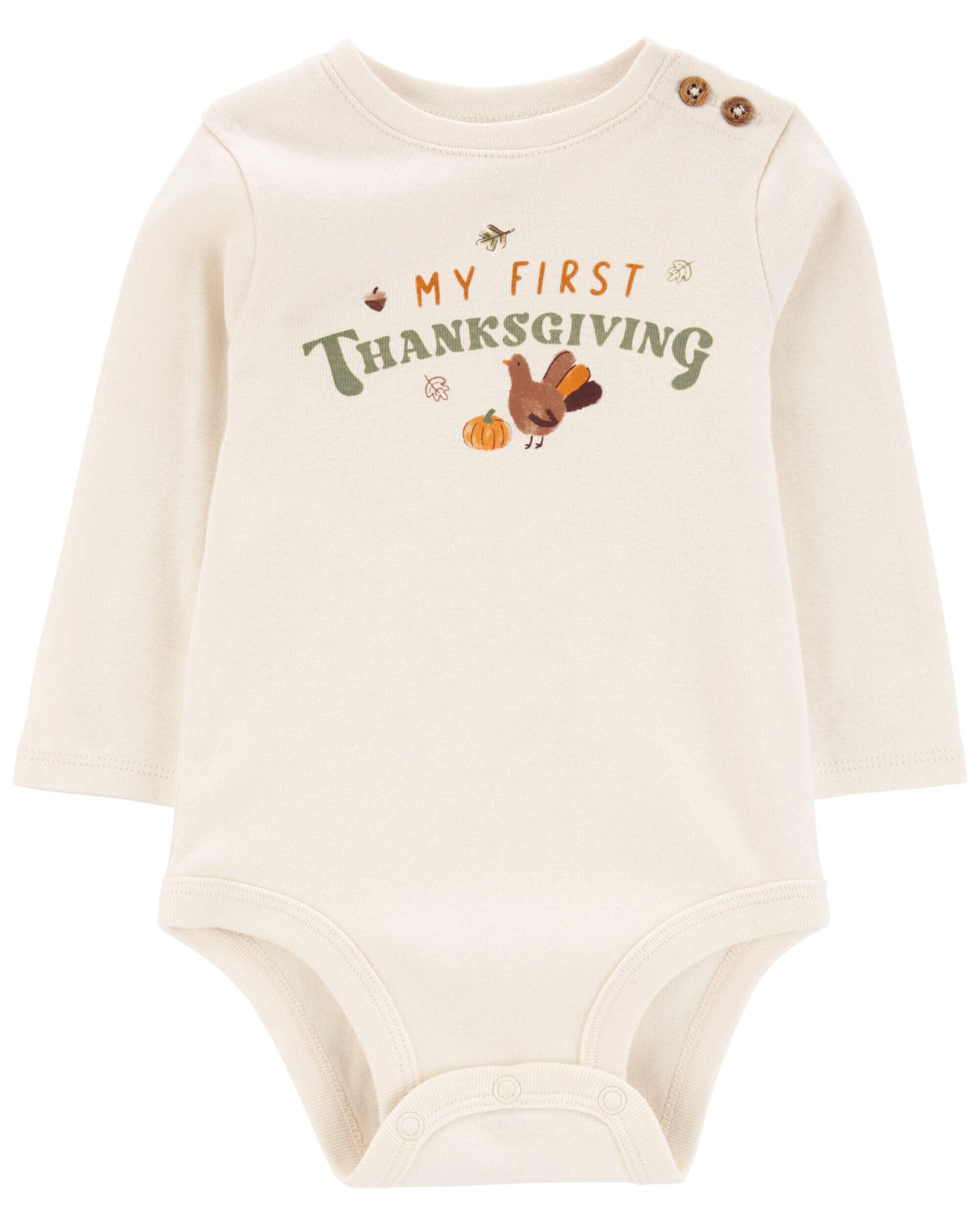 Детское боди Carter's Baby My First Thanksgiving с длинным рукавом Carter's