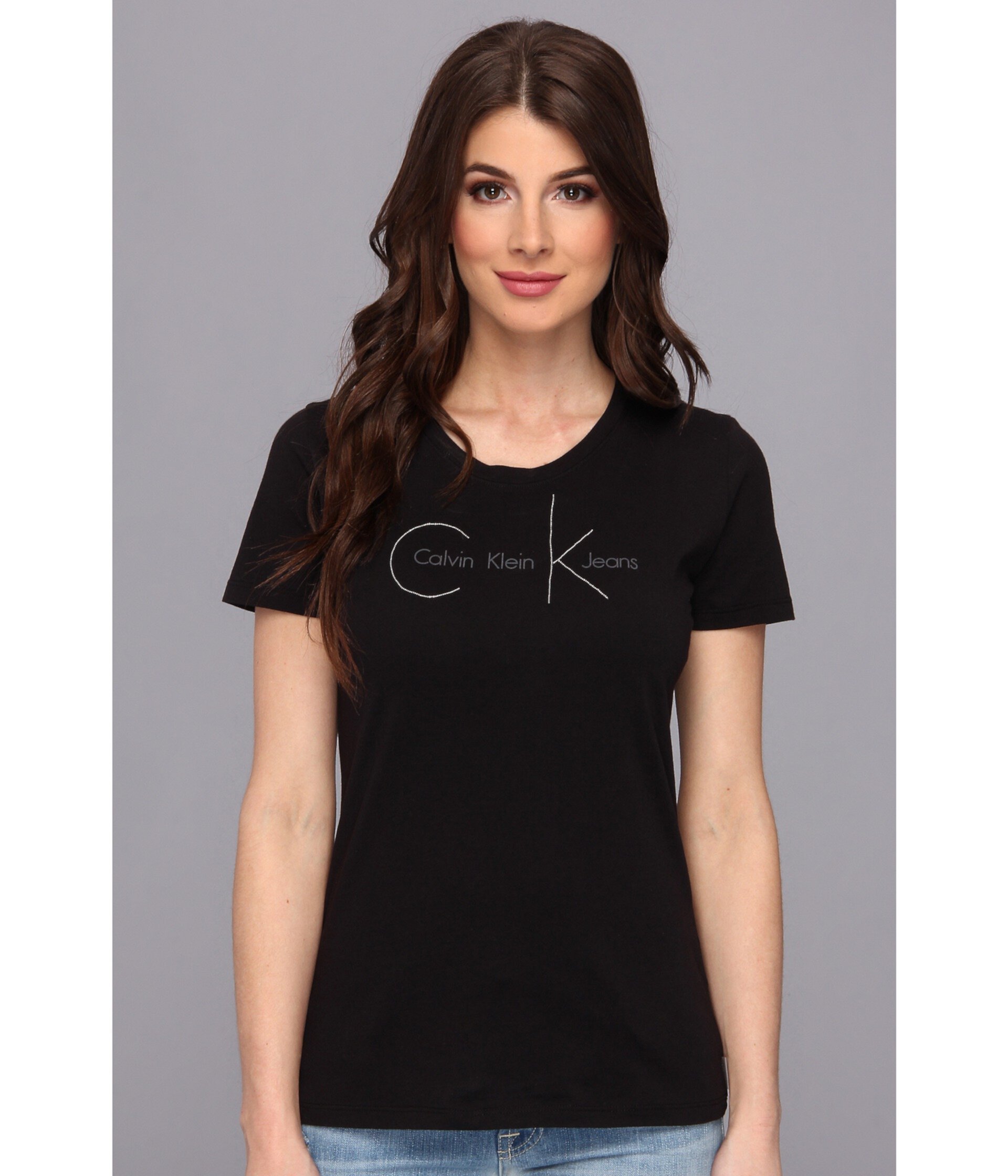 Женская Футболка Calvin Klein S/S CK Logo Tee Calvin Klein