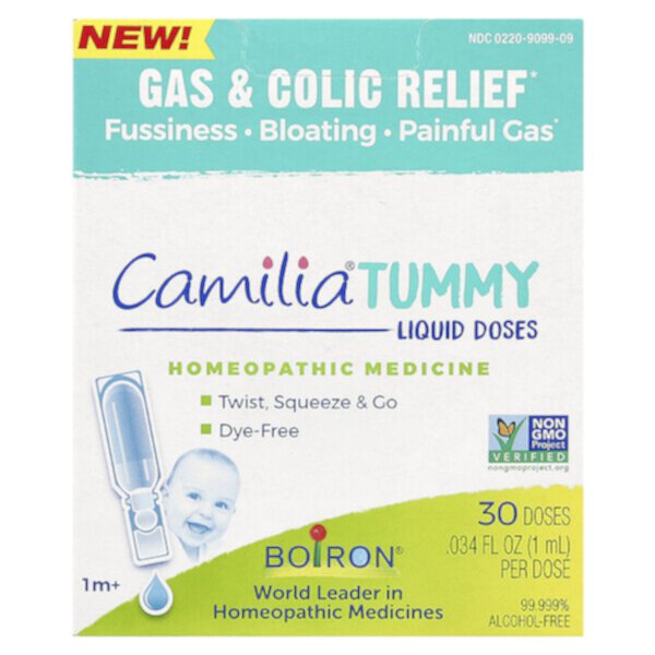 Camilia Tummy, Liquid Doses, 1 Month +, 30 Doses, 0.34 fl oz (1ml) Each Boiron
