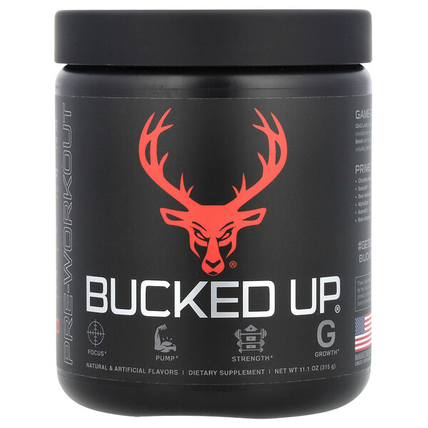Pre-Workout, Red Raspberry, 11.1 oz (315 g) Bucked Up