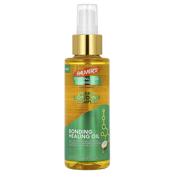 Coconut Oil Formula with Vitamin E, Amino Bonding Complex, Bonding Healing Oil, 4 fl oz (118 ml) Palmer's