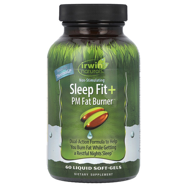 Sleep Fit + PM Fat Burner, 60 Liquid Softgels (Жидкие мягкие капсулы) Irwin Naturals