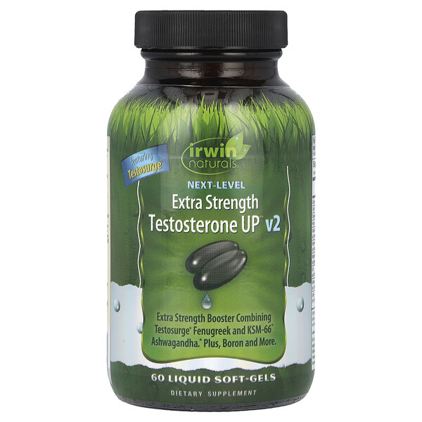 Next Level, Testosterone UP v2, Extra Strength, 60 Liquid Soft-Gels Irwin Naturals