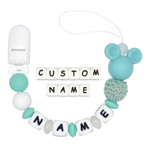 Personalized Pacifier Clip with Name Customizable Mouse (PinkW) Starsprairie