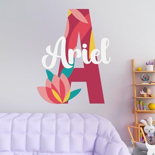 Custom Stickers Name Wall Decor I Personalized Name Sign for Room Decor | Multiple Custom Name & Initial I Decal for Baby Girl Nursery Decor I Nursery Wall Decal for Baby (B. Night Sky) CRYPTONITE