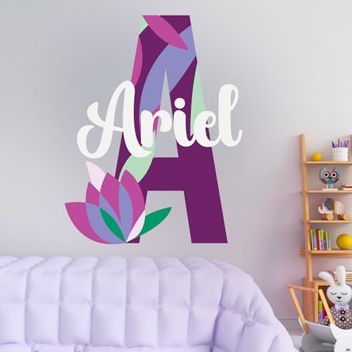 Custom Stickers Name Wall Decor I Personalized Name Sign for Room Decor | Multiple Custom Name & Initial I Decal for Baby Girl Nursery Decor I Nursery Wall Decal for Baby (B. Night Sky) CRYPTONITE