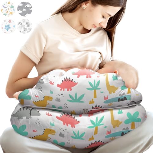 PILLANI Nursing Pillow for Breastfeeding, Breast Feeding Pillow for Mom & Baby Support, Removable Cotton Cover, Adjustable Waist Strap, Newborn Essentials Must Haves, Baby Registry Search, Baby Pillow PILLANI