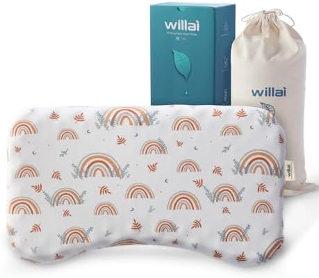Pillow,Soft and Breathable Small Pillow with Machine Washable, Rainbow(1-2 Year Old). Willai