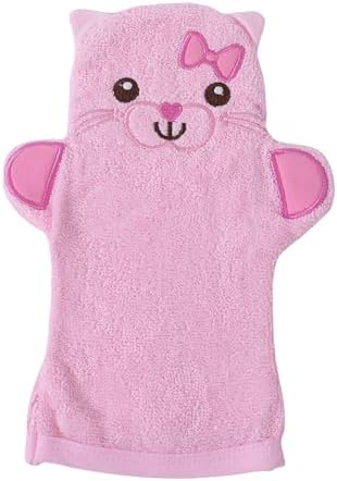 JN&LULU Baby Organics Bath Mitt Toddlers Bath Cotton and Soft Scrub Bathing Loofah (Lion) JN&LULU